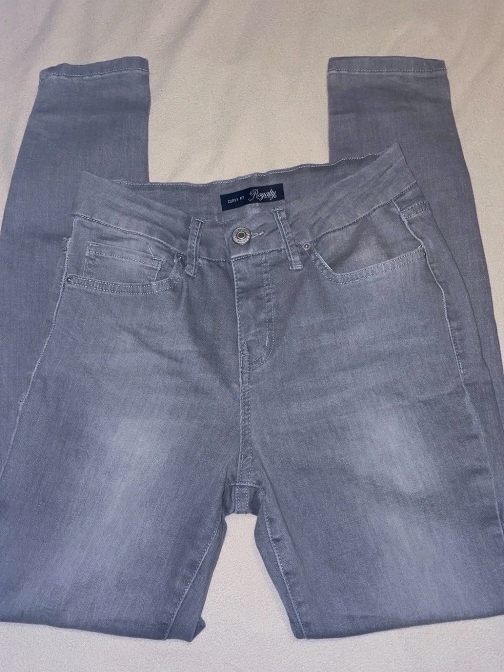 Royalty Stretch Women’s Light Gray Skinny Jeans